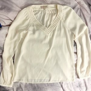 Banana Republic Cream Blouse in Small